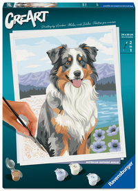 Ravensburger CreArt 12023114 - Australian Shepherd Merlin - Malen nach Zahlen ab 12 Jahren