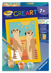 CreArt, Malen nach Zahlen Kinder - Neugierige Erdmännchen