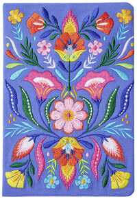 Fiesta del Sol Notizbuch bestickt A5 - 240 Seiten, königsblau