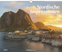 Alpha Edition - Nordische Impressionen 2026 – Wandkalender 52×42,5 cm mit 12 stimmungsvollen Landschaftsaufnahmen aus Skandinavien, dekorativer Monatskalender für Natur- & Nordenliebhaber