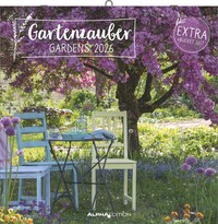 Alpha Edition - Gartenzauber 2026 – Wandkalender 30×30 cm mit Gartenmotiven & Platz für Notizen, Broschürenkalender mit Ferienterminen, für Natur- & Gartenliebhaber