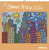 teNeues - James Rizzi 2026 – Kunst-Wandkalender 30x30 cm (30x60 cm geöffnet) | Broschürenkalender mit farbenfrohen Pop-Art-Motiven