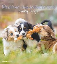 Alpha Edition - Niedliche Hundekinder 2025 Bildkalender, 30x40cm, Kalender mit hochwertigen Hundekinder-Motive, Mondphasen, Kalenderwochen, Ferientermine DE/AT/CH und deutsches Kalendarium