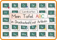 Mein Tafel ABC in Druckschrift mit Artikeln