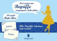 Fast vergessene Begriffe. Das große Quiz-Spiel für Senioren. Das Spiel für Senioren rund um Begriffe aus früheren Tagen. Spiele-Box mit 100 Karten