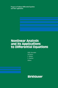 Nonlinear Analysis and its Applications to Differential Equations
