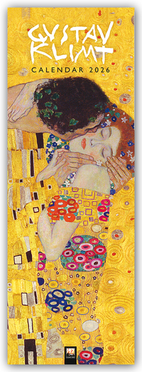 Gustav Klimt – Slimline-Kalender 2026 – Original Flame Tree Publishing-Kalender Slimeline [Kalender]