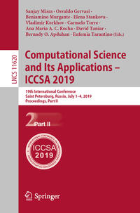 Computational Science and Its Applications – ICCSA 2019