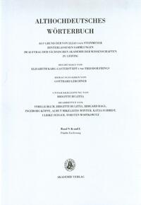 Althochdeutsches Wörterbuch / Band V: K-L, 5. Lieferung (kor.. bis krazzôn)