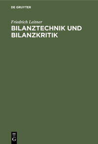 Bilanztechnik und Bilanzkritik