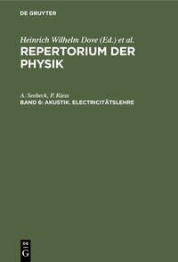 Akustik. Electricitätslehre