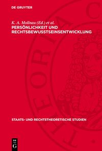 Persönlichkeit und Rechtsbewußtseinsentwicklung