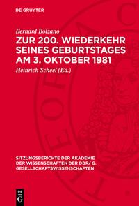 Zur 200. Wiederkehr seines Geburtstages am 3. Oktober 1981