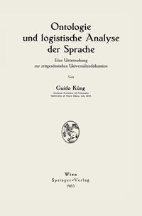 Ontologie und logistische Analyse der Sprache