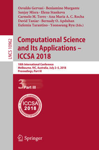 Computational Science and Its Applications – ICCSA 2018