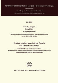Ansätze zu einer quantitativen Theorie der Konzertierten Aktion