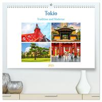 Tokio - Tradition und Moderne (hochwertiger Premium Wandkalender 2025 DIN A2 quer), Kunstdruck in Hochglanz