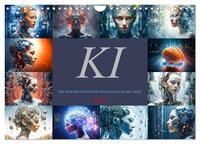 KI - Wie sich die künstliche Intelligenz selbst sieht (Wandkalender 2025 DIN A4 quer), CALVENDO Monatskalender