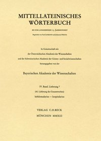 Mittellateinisches Wörterbuch 42. Lieferung (hebdomadarius - hospitalarius)