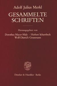Gesammelte Schriften.