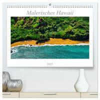 Malerisches Hawaii (hochwertiger Premium Wandkalender 2025 DIN A2 quer), Kunstdruck in Hochglanz