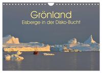 Grönland: Eisberge in der Disko Bucht (Wandkalender 2025 DIN A4 quer), CALVENDO Monatskalender