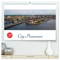 City - Panoramen (hochwertiger Premium Wandkalender 2025 DIN A2 quer), Kunstdruck in Hochglanz