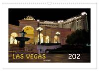 LAS VEGAS - by night (Wandkalender 2025 DIN A3 quer), CALVENDO Monatskalender