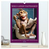 Tierisch lustiger Toilettenhumor (hochwertiger Premium Wandkalender 2025 DIN A2 hoch), Kunstdruck in Hochglanz