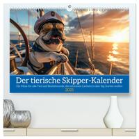 Der tierisch Skipper-Kalender (hochwertiger Premium Wandkalender 2025 DIN A2 quer), Kunstdruck in Hochglanz