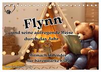 Flynn und seine aufregende Reise durch das Jahr (Tischkalender 2025 DIN A5 quer), CALVENDO Monatskalender