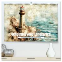 Geheimnisvolle Landkarten (hochwertiger Premium Wandkalender 2025 DIN A2 quer), Kunstdruck in Hochglanz