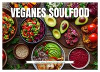 Veganes Soulfood - Leichte vegan Rezepte für jeden Monat (Wandkalender 2025 DIN A2 quer), CALVENDO Monatskalender