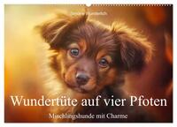 Wundertüte auf vier Pfoten - Mischlingshunde mit Charme (Wandkalender 2026 DIN A2 quer), CALVENDO Monatskalender