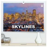 Skylines weltweit (hochwertiger Premium Wandkalender 2026 DIN A2 quer), Kunstdruck in Hochglanz