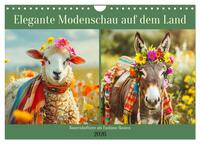 Elegante Modenschau auf dem Land. Bauernhoftiere als Fashion-Ikonen (Wandkalender 2026 DIN A4 quer), CALVENDO Monatskalender