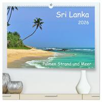 Sri Lanka, Palmen, Strand und Meer (hochwertiger Premium Wandkalender 2026 DIN A2 quer), Kunstdruck in Hochglanz