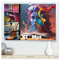 KI Mut - Trau Dich und stell Dir die richtige Frage (hochwertiger Premium Wandkalender 2026 DIN A2 quer), Kunstdruck in Hochglanz