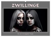 Zwillinge - Ein Jahr mit doppelter Freude (Wandkalender 2026 DIN A2 quer), CALVENDO Monatskalender