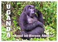 Uganda – Land im Herzen Afrikas (Tischkalender 2026 DIN A5 quer), CALVENDO Monatskalender