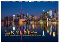 Skylines der schönsten Metropolen weltweit (Wandkalender 2026 DIN A2 quer), CALVENDO Monatskalender