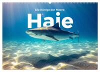 Haie - Könige der Meere. (Wandkalender 2026 DIN A2 quer), CALVENDO Monatskalender