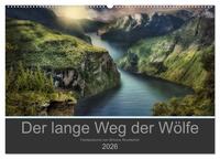 Der lange Weg der Wölfe (Wandkalender 2026 DIN A2 quer), CALVENDO Monatskalender