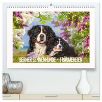 Berner Sennenhunde - Träumereien (hochwertiger Premium Wandkalender 2026 DIN A2 quer), Kunstdruck in Hochglanz