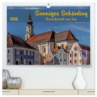 Sonniges Schärding, Barockstadt am Inn (hochwertiger Premium Wandkalender 2026 DIN A2 quer), Kunstdruck in Hochglanz