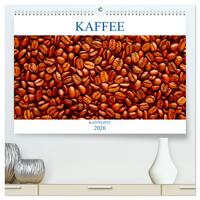 Kaffee (hochwertiger Premium Wandkalender 2026 DIN A2 quer), Kunstdruck in Hochglanz