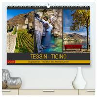 Tessin - Ticino (hochwertiger Premium Wandkalender 2026 DIN A2 quer), Kunstdruck in Hochglanz