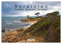 Sardinien Sardigna Sardegna Sardenya 2026 (Wandkalender 2026 DIN A4 quer), CALVENDO Monatskalender