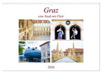 Graz - eine Stadt mit Flair (Wandkalender 2026 DIN A3 quer), CALVENDO Monatskalender
