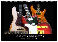 Rockgitarren im Blitzlicht (Wandkalender 2026 DIN A2 quer), CALVENDO Monatskalender